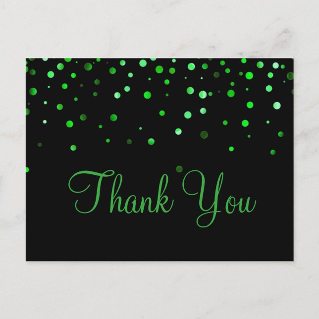 Carte Postale Parties scintillant verte tendance à bas prix Merc (Devant)
