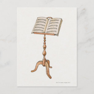 Carte Postale Partition sur support