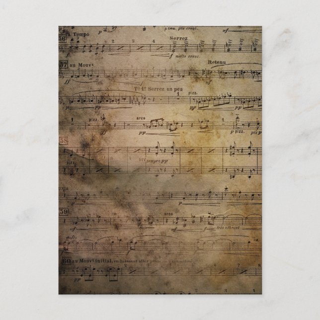 Carte Postale Partition vintage (Devant)