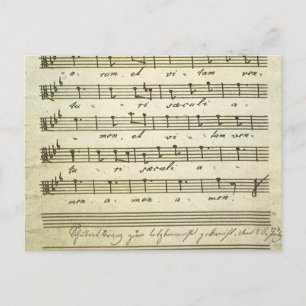 Carte Postale Partition vintage, Partition musicale antique 1810