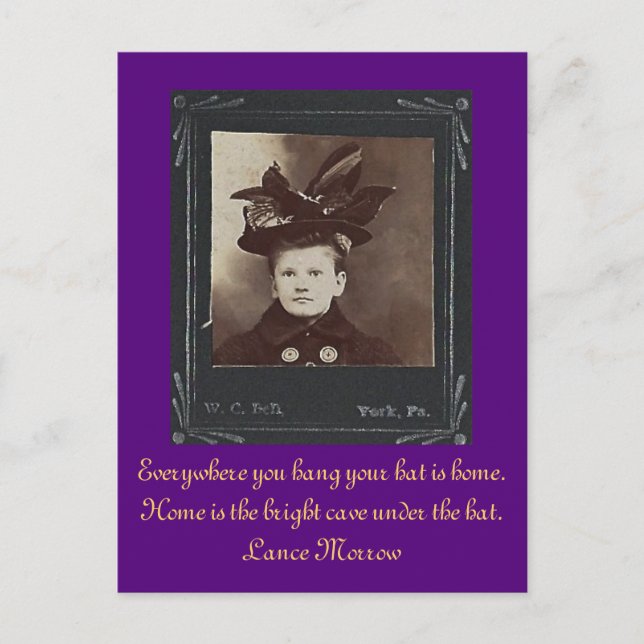Carte Postale Partout où tu pendras ton casquette est chez toi (Devant)