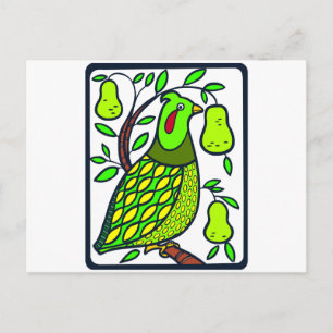 Carte Postale Partridge dans l'arbre à poires