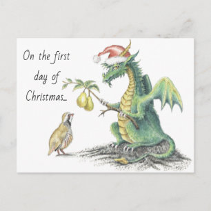 Carte postale Partridge & Pear Dragon