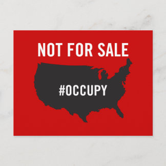 Carte Postale Pas à vendre - Occupy Wall Street - Nous sommes le