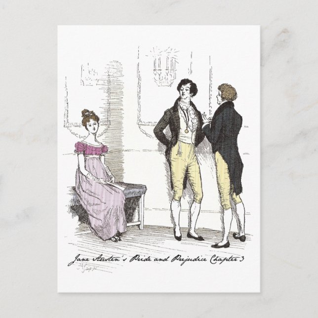 Carte Postale Pas Assez Belle, Jane Austen Fierté & Préjugés (Devant)