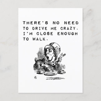 Carte Postale Pas besoin de me conduire Crazy drôle Citation