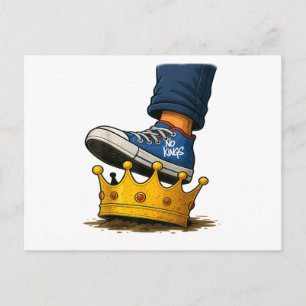 Carte Postale Pas de chaussure de roi sur la couronne