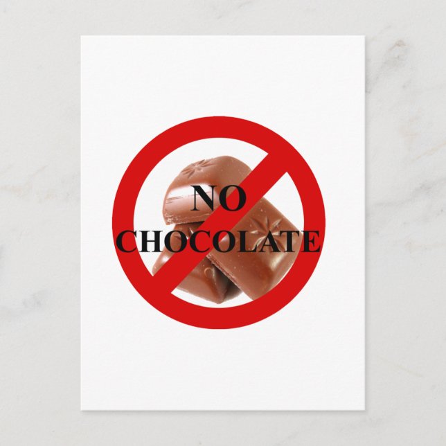 Carte Postale Pas de chocolat (Devant)