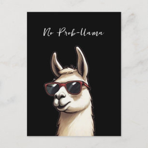 Carte Postale Pas de Cool Prob-llama Llama Funky Alpaca