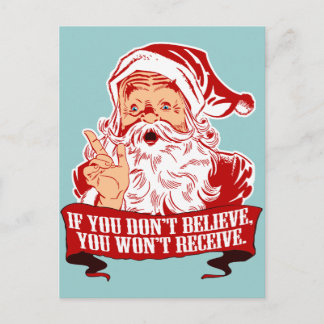 Carte Postale Pas de croyance, pas de réception
