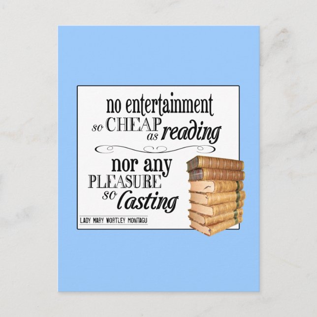 Carte Postale Pas de divertissement aussi bon marché que la lect (Devant)