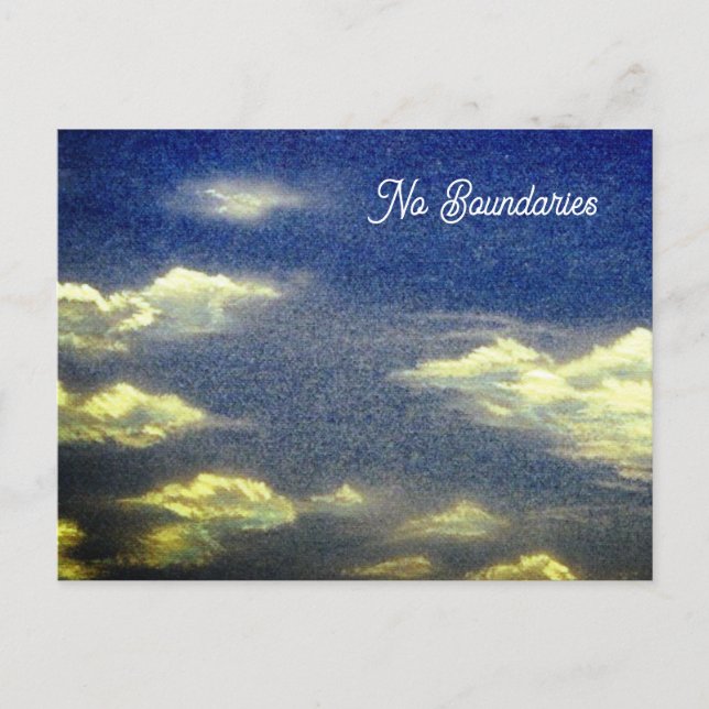 Carte Postale Pas de frontières Ciel bleu (Devant)