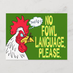 Carte Postale Pas de langue Fowl