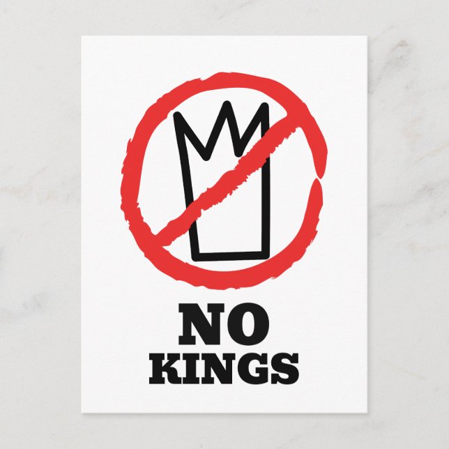 Carte Postale Pas de logo de rois, conception de panneau d'arrêt (Devant)