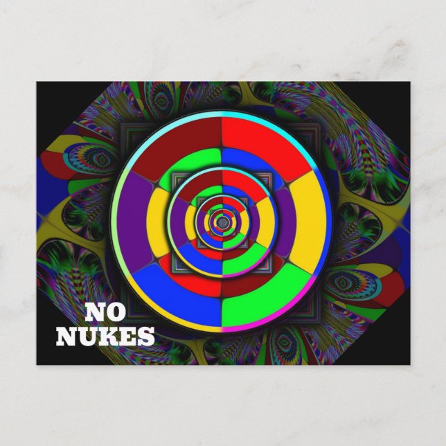 Carte Postale PAS DE NUCLÉAIRE (Vous pouvez changer les mots) (Devant)