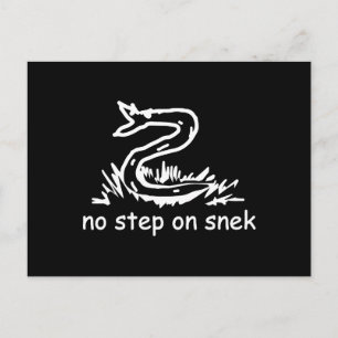 Carte Postale Pas de pas sur les mèmes de snek parodie de Gadsde