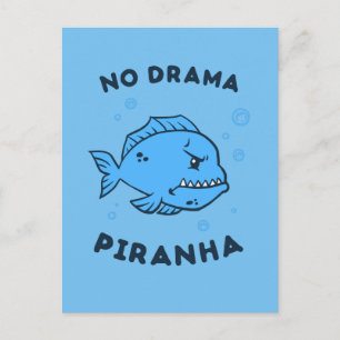 Carte Postale Pas de Piranha dramatique