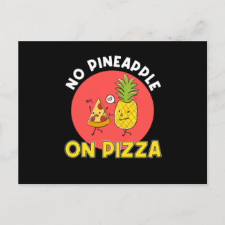 Carte Postale Pas de pizza à l'ananas