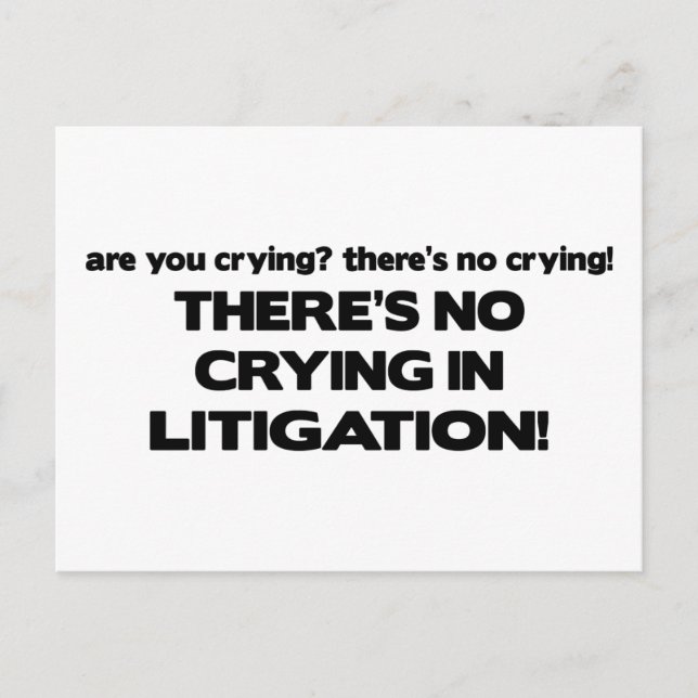 Carte Postale Pas de plis dans les litiges (Devant)