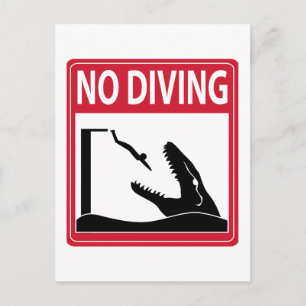 Carte Postale Pas de plongée (Mosasaurus)