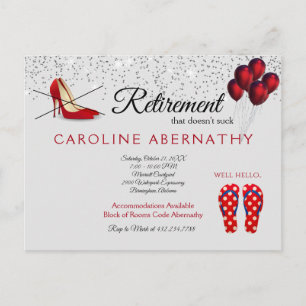 Carte Postale Pas de pompes Bonjour Flip Flops Parti de retraite