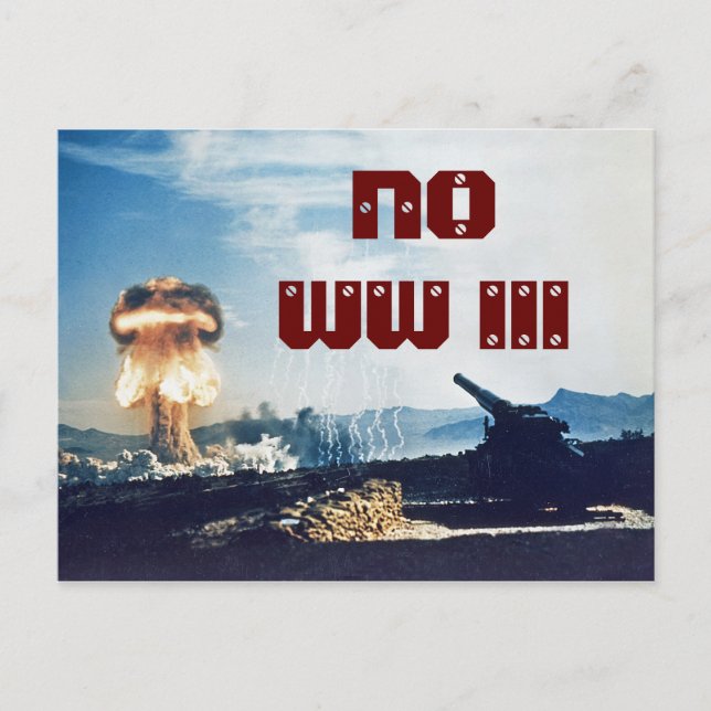 Carte Postale Pas de troisième guerre mondiale (Devant)