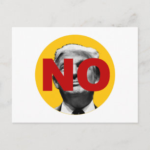 Carte Postale Pas de Trump (jaune et rouge)