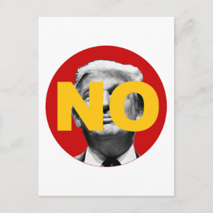 Carte Postale Pas de Trump (rouge et jaune)