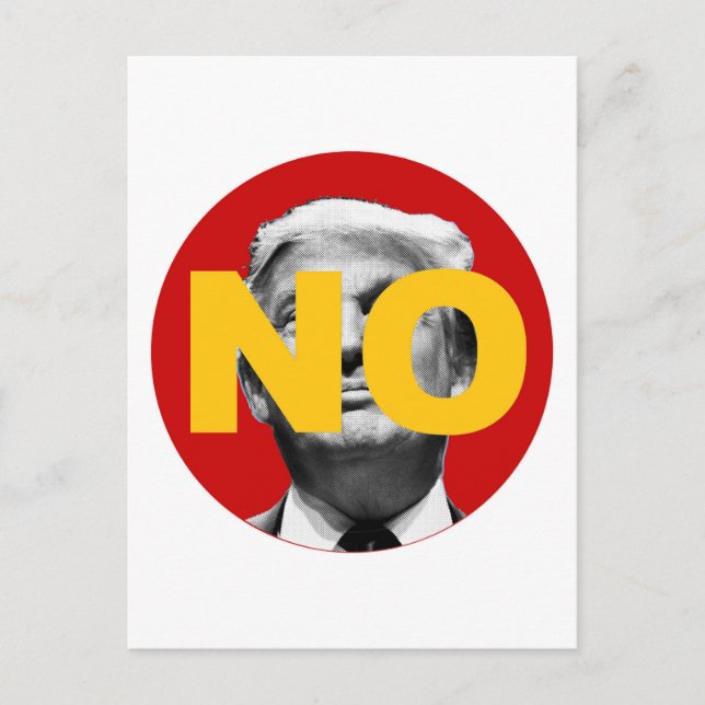 Carte Postale Pas de Trump (rouge et jaune) (Devant)