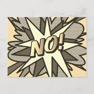 Carte Postale PAS DE Vintage Fun Retro Bande Dessinée Pop Art