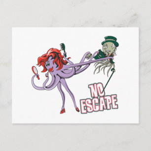 Carte Postale pas d'échappatoire drôle d'amour de pieuvre