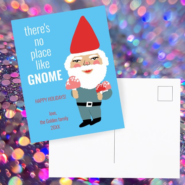 Carte Postale PAS D'ENDROIT COMME GNOME Cute Mushrooms CUSTOM Ho (NO PLACE LIKE GNOME Cute Mushrooms Hand Drawn Santa Dwarf f Elf CUSTOM Holiday Postcard
)