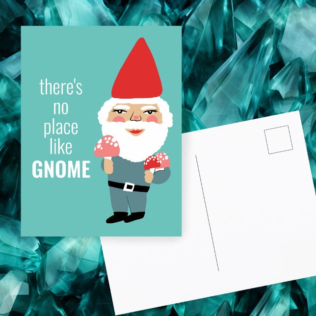 Carte Postale PAS D'ENDROIT COMME GNOME mignon Champignons Elf C (NO PLACE LIKE GNOME Cute Mushrooms Elf Colorful Christmas Holiday Postcard
)