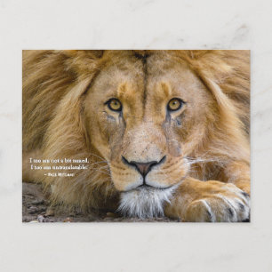 Carte Postale Pas du tout dompté - Citation de motivation + Votr