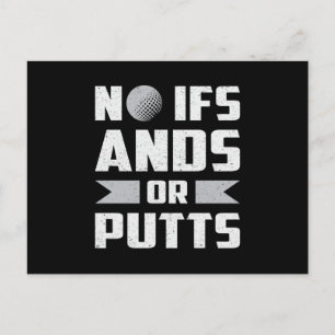 Carte Postale Pas Ifs Et Putts Golf Golfeur Golf Golf Funny