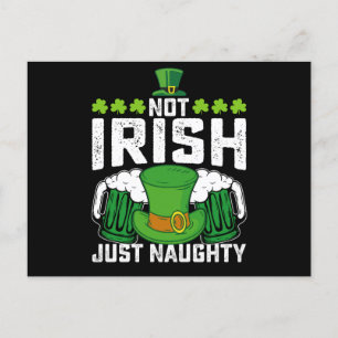 Carte Postale Pas Irlandais Juste Naughty Funny St Patrick's Day