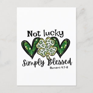 Carte Postale Pas Lucky, Simplement Béni Lucky Charm St Patrick