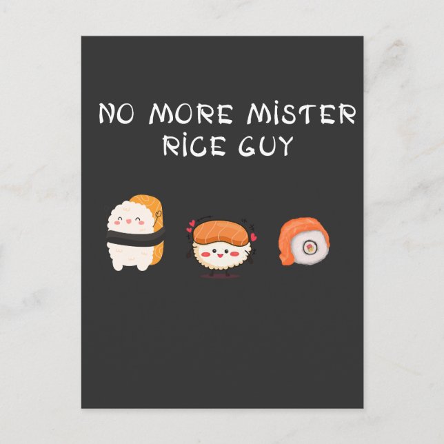 Carte Postale pas plus mister rice guy drôle design T-Shirt (Devant)