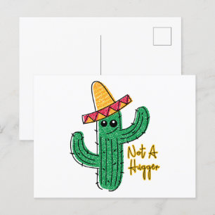 Carte Postale Pas Un Gros Cactus Mexicain Sombrero