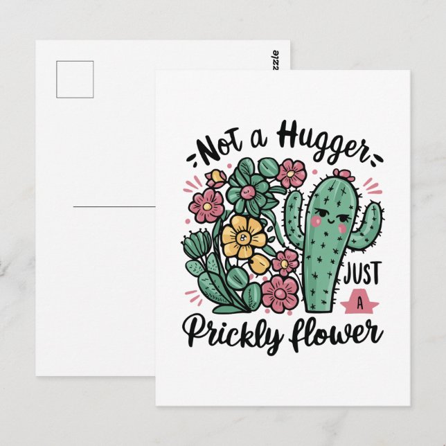 Carte Postale Pas un gros juste une fleur piqueuse mignonne Cact (Devant / Derrière)