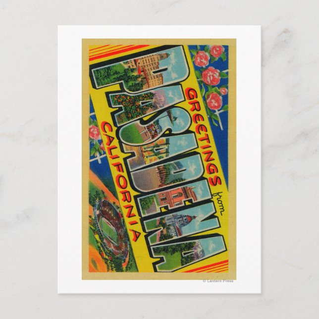 Carte Postale Pasadena, Californie - Scènes de grandes lettres (Devant)