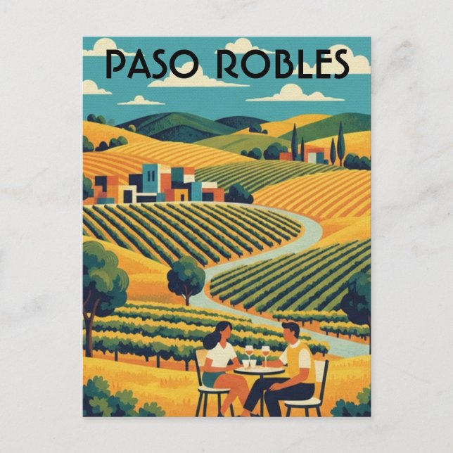 Carte Postale Paso Robles California Central Coast (Devant)