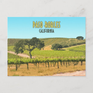 Carte Postale Paso Robles California Vineyard Vintage