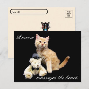 Carte Postale Passage à niveau - Cat Pic - Sundrop et Teddy Bear