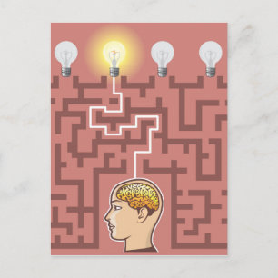 Carte Postale Passage de remue-méninges de créativité à travers 