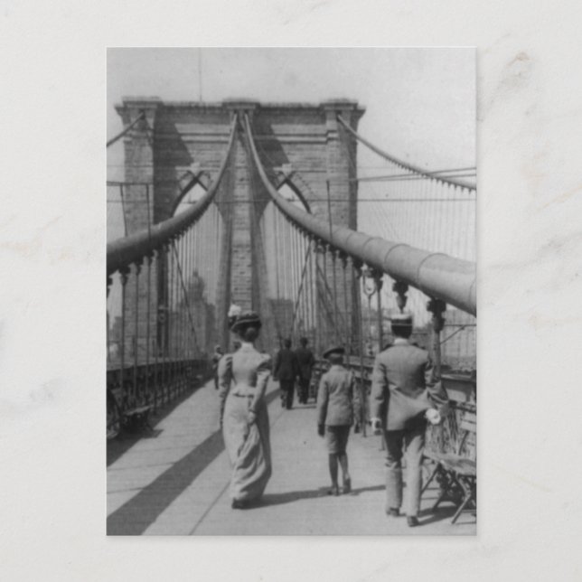 Carte Postale Passage du pont de Brooklyn (Devant)