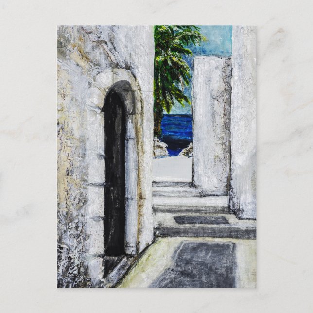 Carte postale - Passage méditerranéen vers la mer (Devant)
