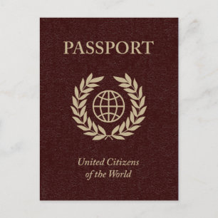 Carte Postale passeport maroon