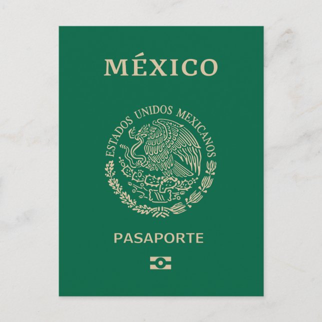 Carte Postale passeport mexicain (Devant)
