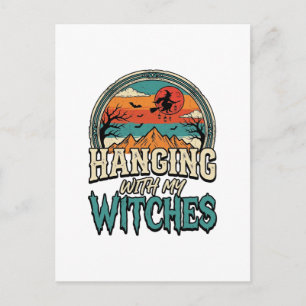 Carte Postale Passer du temps avec mes sorcières design Hallowee